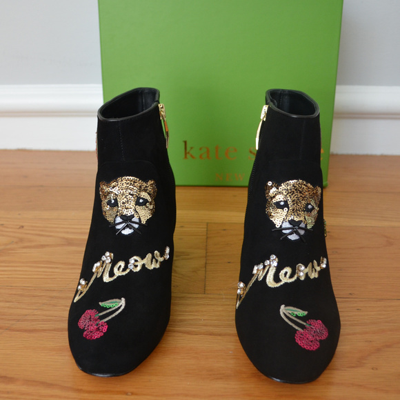 KATE SPADE Embroidered Suede Boots - Picture 6 of 8